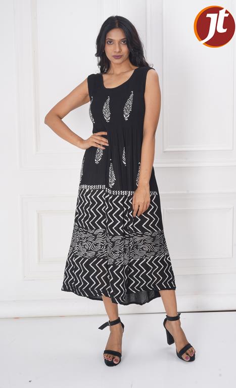 WOMEN WESTERN BOBBIN DRESS C/S